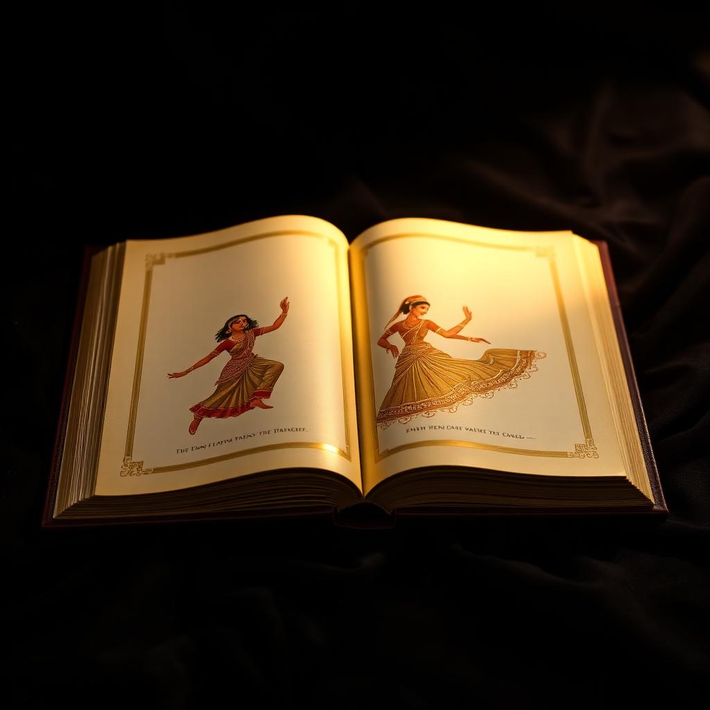 Open book on classical dance